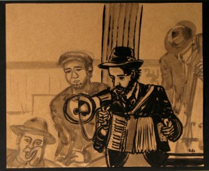 Daniel Kahn 3/3 2009. tusche auf papier.