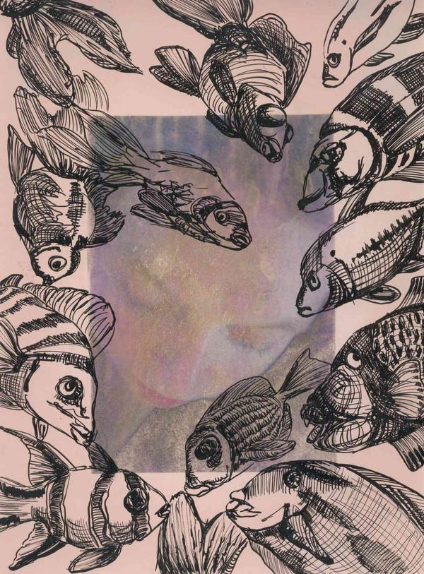  "Ich" aus der Serie "Sie-Ich-Er" 2008 mixed media auf Fotopapier 