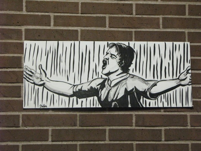 o.T. Tusche auf Pappe, 30x 80cm. 2009