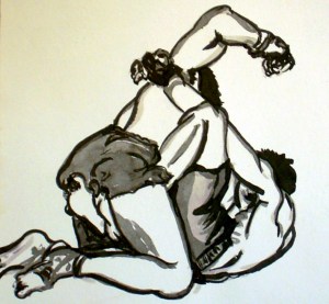 whatareyoufightingfor II 2009, Tusche auf Papier 20x20cm